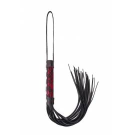 Red Leather Base With Black Fishnet Patterned Whip