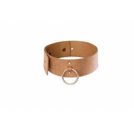 Maze Wide Choker With Leash Brown