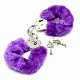 Police Handcuffs With Purple Fur