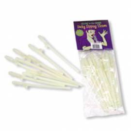 Phosphorescent Penis Shape Sipping Straws 10 pc