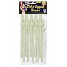 Dicky Sipping Straws Glow 10 pc