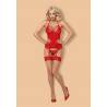 838-COR-3 corset & thong red L/XL