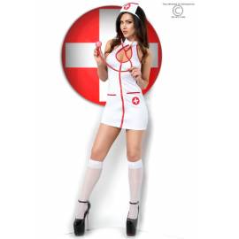 CR 3854  L/XL  White Sexy Nurse Costume Dress