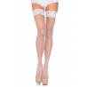 Stay Up Fishnet Thigh Highs - WHITE - O/S - HOSIERY