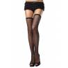 729031 FISHNET THIGH HI W/ELASTIC TOP O/S BLK