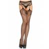 Net garterbelt stockings black O/S