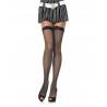 729027SL FISHNET STOCKING W/ LACE TOP O/S BLK
