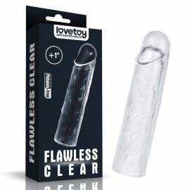 Flawless Clear Penis Sleeve Add 1''