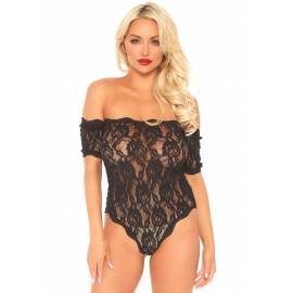Lace Teddy And Bottom Black S/M