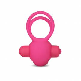 Power Clit Duo Silicone Cockring Pink
