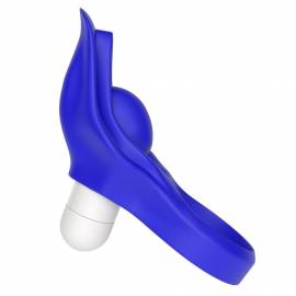 Power Clit Silicone Cockring Blue
