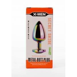 X-MEN Secret Shine Metal Butt Plug Rainbowheart M