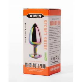 X-MEN Secret Shine Metal Butt Plug Rainbowheart M