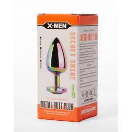 X-MEN Secret Shine Metal Butt Plug Rainbowheart S