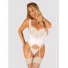 Amor Blanco underwire corset & thong white  S/M