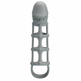 Pretty Love Penis Sleeve With Ball Strap White