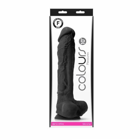 Colours - Pleasures - 10 Dildo - Black"