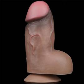 7 Dual-Layered Silicone Nature Cock Brown"