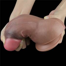 7 Dual-Layered Silicone Nature Cock Brown"