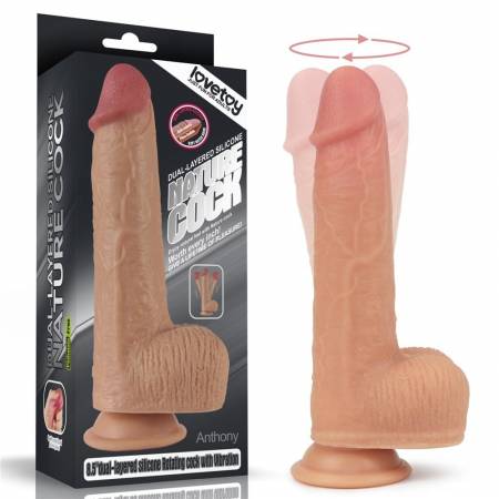 8.5 Dual layered Silicone Rotating Nature Cock Anthony"