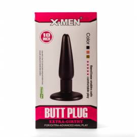 X-Men 10 Extra Girthy Butt Plug Black I"