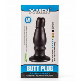X-Men 10 Extra Girthy Butt Plug Black VII"