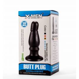 X-Men 10 Extra Girthy Butt Plug Black VII"