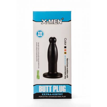 X-Men 9.45 Extra Girthy Butt Plug Black"