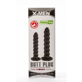 X-Men 7.87 Silicone Butt Plug Black S"