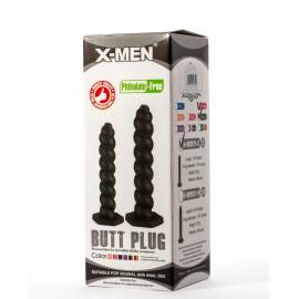X-Men 7.87 Silicone Butt Plug Black S"