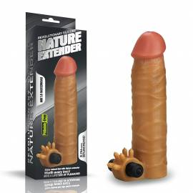 Add 1.5 Vibrating Silicone Extender Brown"