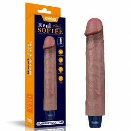 9 REAL SOFTEE Rechargeable Silicone Vibrating Dildo"