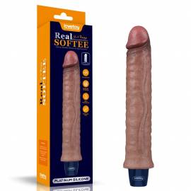 9.5 REAL SOFTEE Rechargeable Silicone Vibrating Dildo"