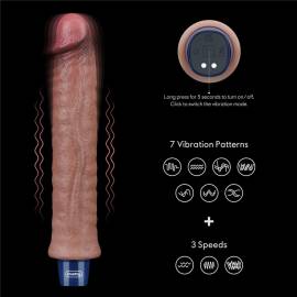 9.5 REAL SOFTEE Rechargeable Silicone Vibrating Dildo"