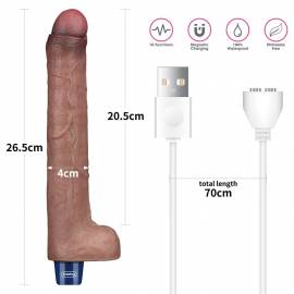 10.5 REAL SOFTEE Rechargeable Silicone Vibrating Dildo"