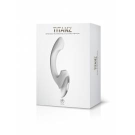 TITANZ 8 SILICONE RECHARGEABLE VIBRATOR IN IVORY WHITE"