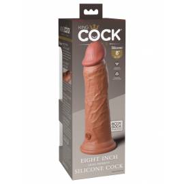 8 Dual Density Silicone Cock  Tan"