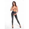 Taboo wetlook leggings with open crotch and bum - M