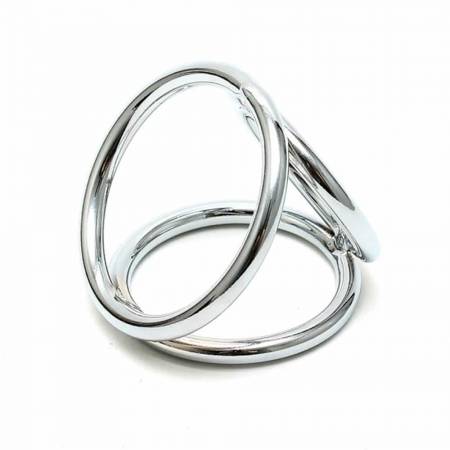 Triangle Cock And Ball Rings Silver (Diameters : 4, 4,5, 5 cm)