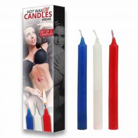 Candles 3 pc.\ Black-red-white\