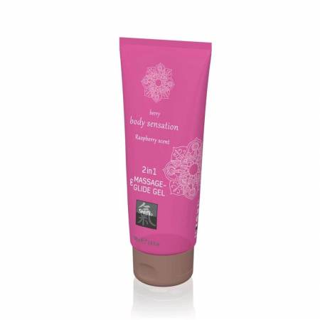 Massage- & Glide Gel 2 in 1 - Raspberry scent 200ml Massage- & Glide Gel 2 in 1 - Raspberry scent 200ml