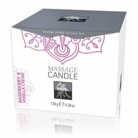 Massage Candle - Raspberry & Vanilla Cream 130 g